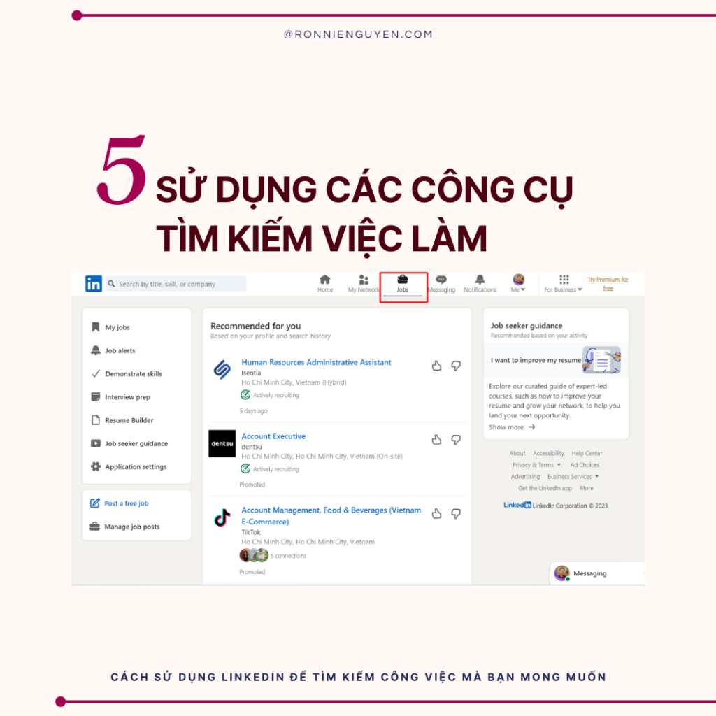 15. Cách sử dụng LinkedIn để tìm kiếm công việc mà bạn mong muốn