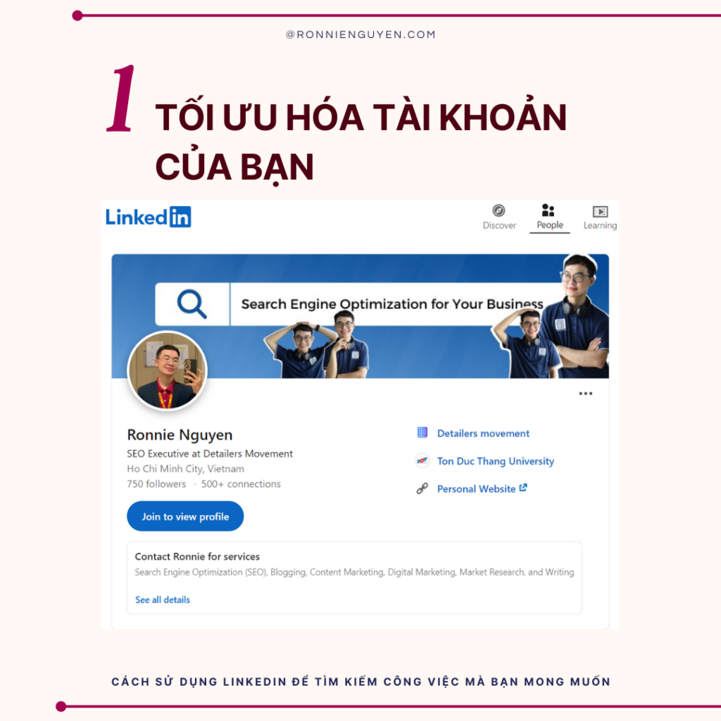 3. Cách sử dụng LinkedIn để tìm kiếm công việc mà bạn mong muốn